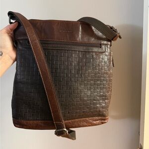 Jack George’s leather cross body bag